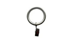 10 anneaux clip pour barre à rideau Athens GoodHome ⌀28 mm gris