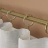 10 anneaux silencieux et crochets pour tringle à rideau métal doré Ø25/28 mm, GoodHome Elasa