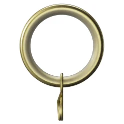 10 anneaux silencieux et crochets pour tringle à rideau métal doré Ø25/28 mm, GoodHome Elasa