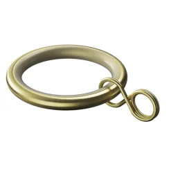10 anneaux silencieux et crochets pour tringle à rideau métal doré Ø25/28 mm, GoodHome Elasa