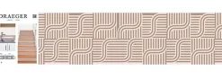 6 bandes adhésives motif boisé L.4,8 x H.195 x l.0,4cm