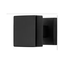 2 boutons rosace carrée A CLIPSER, finition noir garantie 5 ans, pour porte intérieure sans clé.