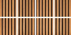 8 carreaux adhésifs décoratifs Vinyl Way 3D effet tasseau de bois L.20 x L.20 cm x ep.1,3 mm Dada Art