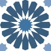 8 carreaux adhésifs motif Azulejos bleu L.10 x H.10 x l.0,4cm