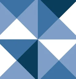 8 carreaux adhésifs motif géométrique bleu L.10 x H.10 x l.0,4cm