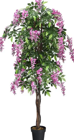 180 cm Plante Artificielle en Pot Art Faux Bonsaï Décoration en Plastique Simulation Décorations Paysager Wistera