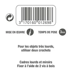 2 crochets Le crochet Français acier