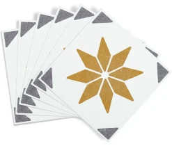 6 dalles adhésive murales Wall Tiles D-C-Fix Alia effet carreaux de ciment jaune, gris, blanc L.15 x l.15cm