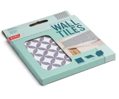 6 dalles adhésive murales Wall Tiles D-C-Fix Amira effet carreaux de ciment, gris, blanc L.15 x l.15cm