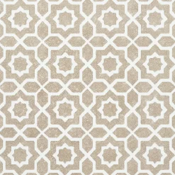 6 dalles adhésive murales Wall Tiles D-C-Fix Lina effet carreaux de ciment beige, blanc L.15 x l.15cm