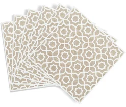 6 dalles adhésive murales Wall Tiles D-C-Fix Lina effet carreaux de ciment beige, blanc L.15 x l.15cm