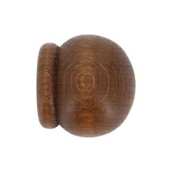 2 embouts anglais pour barre à rideau bois de hêtre chêne foncé Ø2,8cm Mobois