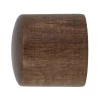 2 embouts bouchon pour barre à rideau bois de hêtre chêne foncé Ø2,8cm Mobois