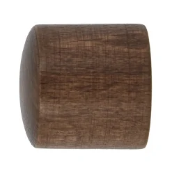 2 embouts bouchon pour barre à rideau bois de hêtre chêne foncé Ø2,8cm Mobois