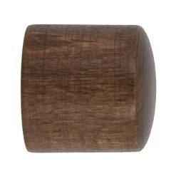 2 embouts bouchon pour barre à rideau bois de hêtre chêne foncé Ø2,8cm Mobois