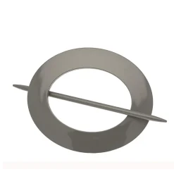 1 EMBRASSE PVC OVALE POUR RIDEAU COULEUR ZINC