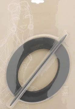 1 EMBRASSE PVC OVALE POUR RIDEAU COULEUR ZINC