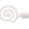 1 ENSEMBLE EMBOUT SPIRALE - 1 BARRE ET 2 EMB ET 2 SUP 13-20CM - BLANC LAQUE - 120-210CM - DIAMETRE 20