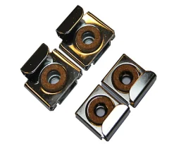 4 fixations en U pour miroir L.1,7 x H.3,9cm chromées MPglass