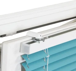 3 Fixations sans perçage universelles & réglables pour Store Vénitien - Blanc