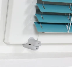 2 Fixations sans perçage universelles & réglables pour câbles de store - Gris