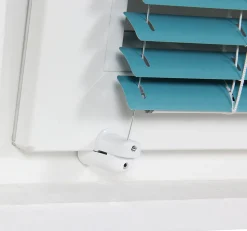 2 Fixations sans perçage universelles & réglables pour câbles de store - Blanc