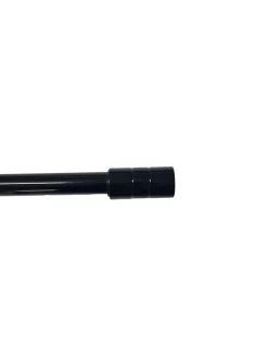 1 KIT EXTENSIBLE COMPOSÉ DE 2 SUPPORTS AVEC VISSERIE ET 2 EMBOUTS CYLINDRE - 120 A  210 CM - DIAMETRE 19 - NOIR BRILLANT