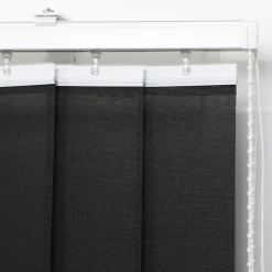 5 lamelles verticales orientables 89mm pour store californien noir sans chaînette H.260cm, Madeco Screen