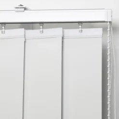 5 lamelles verticales orientables 89mm pour store californien blanc sans chaînette H.260cm Madeco