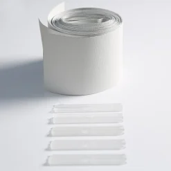 5 lamelles verticales orientables 89mm pour store californien blanc sans chaînette H.260cm Madeco