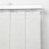 5 lamelles verticales orientables 89mm pour store californien blanc paille sans chaînette H.260cm, Madeco
