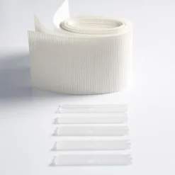 5 lamelles verticales orientables 89mm pour store californien blanc paille sans chaînette H.260cm, Madeco