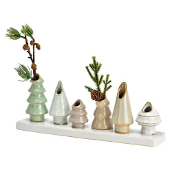 6 Petits vases en forme de sapin