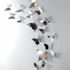 48 Pièces Papillon Miroir Bricolage Combinés Stickers Muraux Papillons 3D Décoration de la Maison