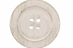 2 PINCES BOUTON - BLANC PATINE OR