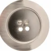 2 PINCES BOUTON POUR RIDEAU COULEUR CHROME MAT