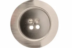 2 PINCES BOUTON POUR RIDEAU COULEUR CHROME MAT