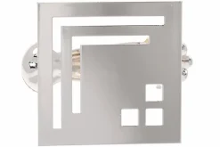 2 PINCES CARRE POUR RIDEAU COULEUR CHROME MAT