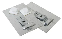 2 plaques de fixation pour miroir en métal L.10 x l.8cm Mpglass