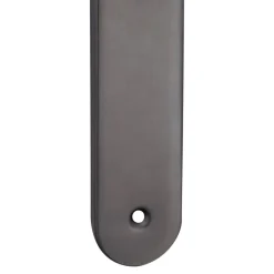 2 poignées de porte sur plaque rond Amga, entraxe 195mm, coloris titane