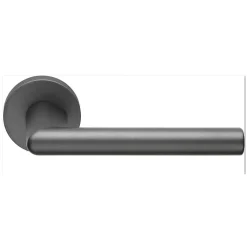 2 poignées rosace carrée A CLIPSER, finition gris anthracite garantie 5 ans, pour porte intérieure sans clé.