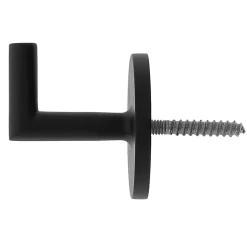 2 porte embrasses rideau métal noir mat L.33,5mm Mobois