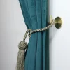 2 porte embrasses rideau métal doré mat L.33,5mm Mobois