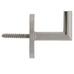 2 porte embrasses rideau métal gris chromé mat L.33,5mm Mobois