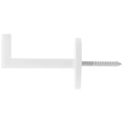 2 porte embrasses rideau métal blanc mat L.53,5mm Mobois