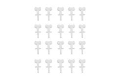 20 roulements coulissants universels pour rail à rideau Nisis GoodHome blanc