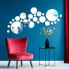 26 stickers miroirs ronds - Autocollants stickers adhésifs effet miroir