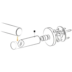 2 Supports Blanc, pour Tringle à  Rideaux, Mural, Diamètre 20, Saillie 76, Fixation par Vis