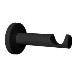 2 Supports Blanc, pour Tringle à  Rideaux, Mural, Diamètre 20, Saillie 76, Fixation par Vis