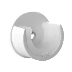 2 Supports Blanc pour Tringle à Rideaux, Mural, Diamètre 20, Saillie 28, Support U